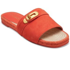 Donna Karan Women's Orange Slide Sandals
